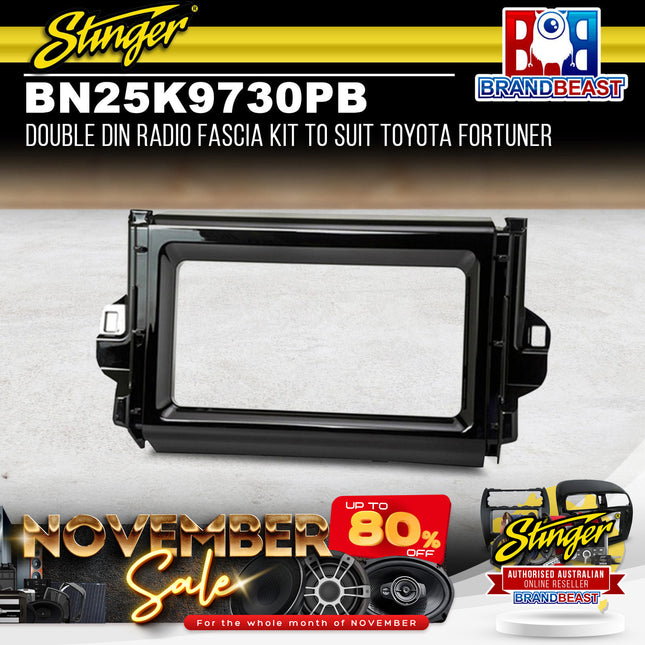 Stinger BN25K9730PB Double DIN Radio Fascia Kit To Suit Toyota Fortuner 2015-201