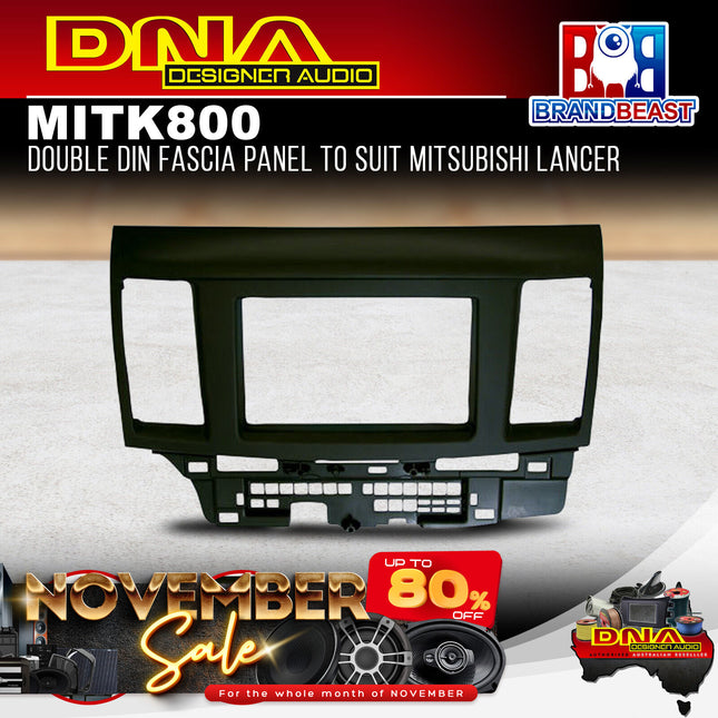 DNA MIT-K800 Double DIN Fascia Panel To Suit Mitsubishi Lancer