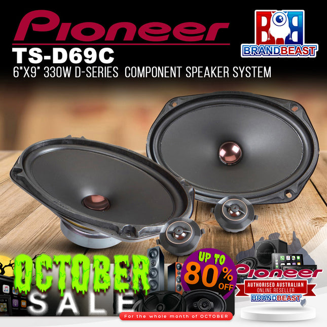 Pioneer TS-D69C D-Series 6"x9" 330W 2-Way Component Speakers
