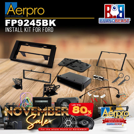 Aerpro FP9245BK Single/Double DIN Install Kit Suit Ford Fiesta/Focus