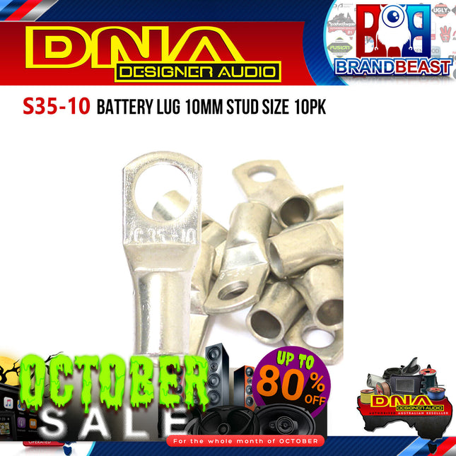 DNA S35-10 10mm Stud Size Battery Lug - 10 Pieces