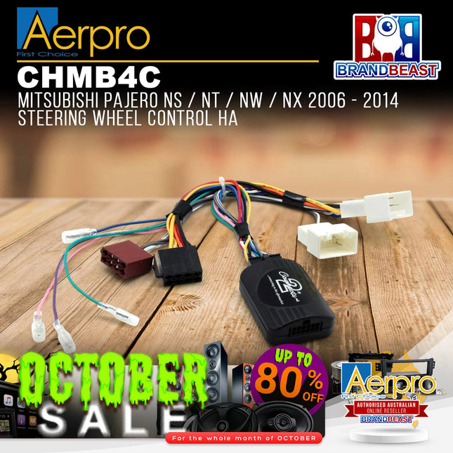 Aerpro CHMB4C Steering Wheel Control Harness Suit Mitsubishi Pajero NS/NT/NW/NX