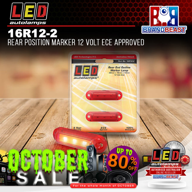 LED Autolamps 16R12-2 Rear Position Marker 12 Volt ECE Approved