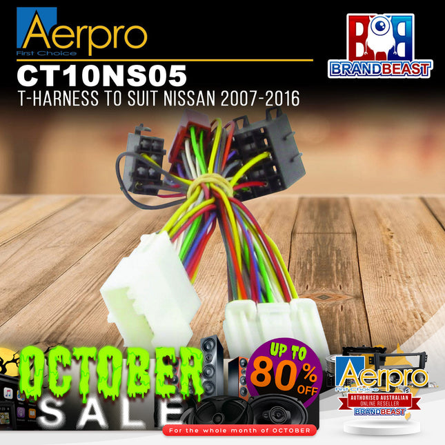 Aerpro CT10NS05 T-Harness to Suit Nissan 2007-2016