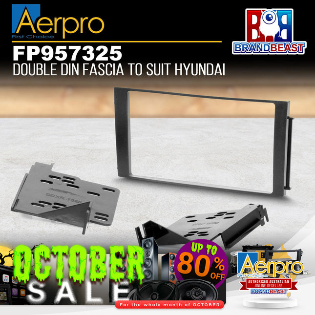 Aerpro FP957325 Double DIN Black Facia Kit Suit Hyundai Santa Fe 2006 - 2012