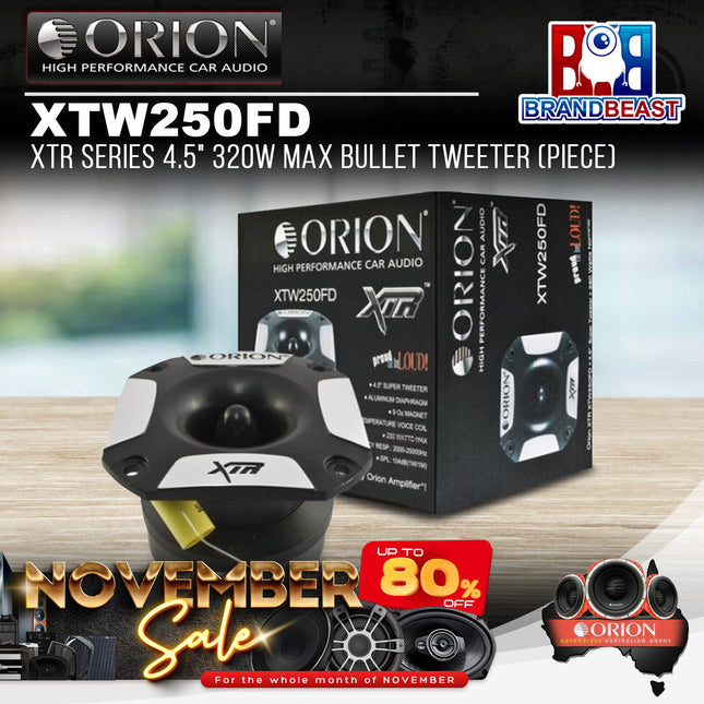 Orion XTW250FD XTR Series 4.5" 320W Max Bullet Tweeter (Piece)