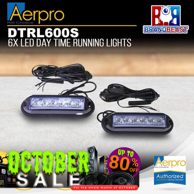 Aerpro DTRL600S 6x LED Daytime Running Lights