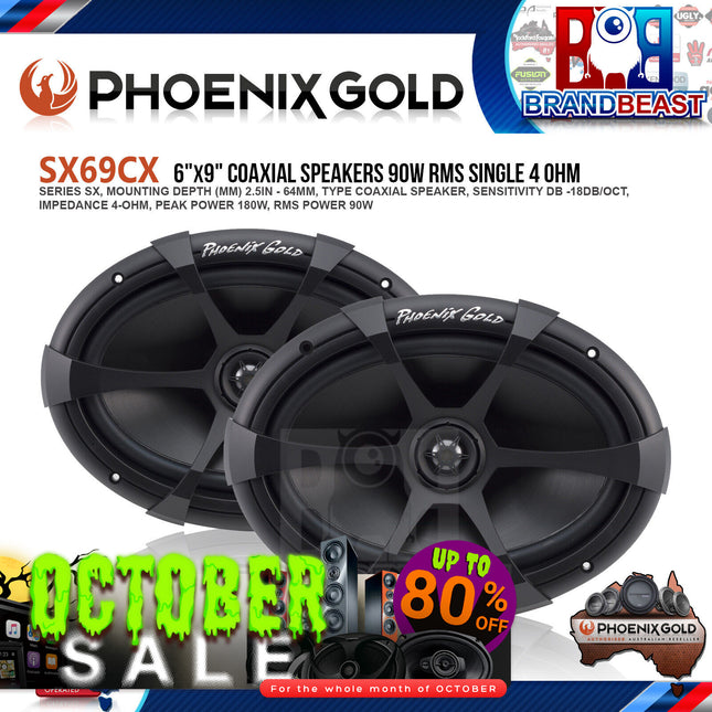 Phoenix Gold SX69CX SX Series 6 x 9" 180W Coaxial Speaker - Pair