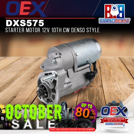 OEX DXS575 Starter Motor 12V 10Th CW Denso Style