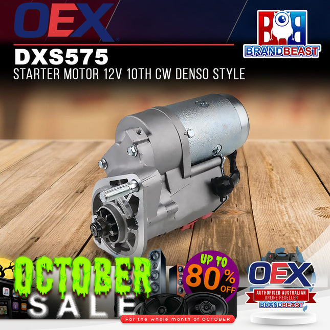 OEX DXS575 Starter Motor 12V 10Th CW Denso Style