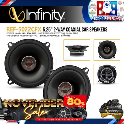 Infinity REF5022cfx 5-1/4" 135W Coaxial Car Speaker