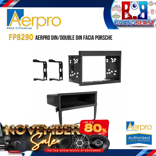 Aerpro FP8290 Single/Double DIN Black Facia Kit Suit Porsche 911/Boxster