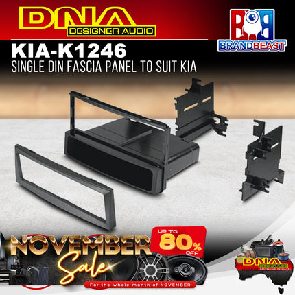 DNA KIA-K1246 Single DIN Fascia Panel to Suit Kia