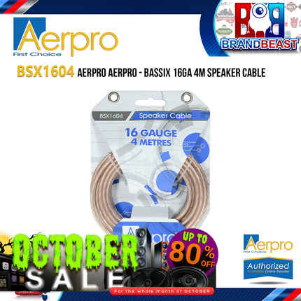 Aerpro BSX1604 Bassix 16GA 4m Speaker Cable