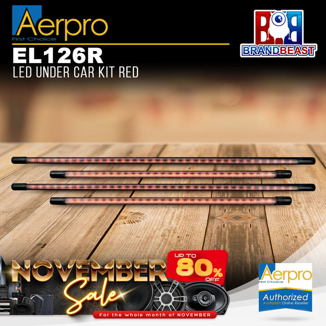 Aerpro EL126R LED Under Car Kit Red