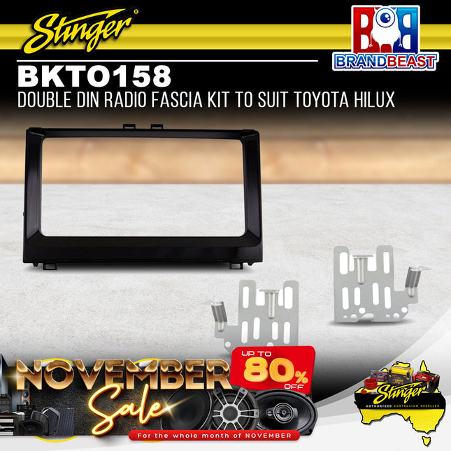 Stinger BKTO158 Double DIN Radio Fascia Kit To Suit Toyota Corolla Hatch 2015-20