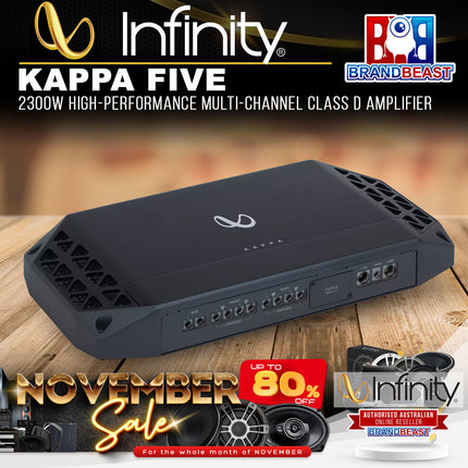 Infinity KAPPAFIVE 2300W High-Performance Multi-Channel Class D Amplifier