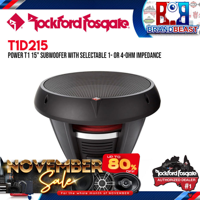 Rockford Fosgate T1D215 Power 15" T1 2-Ohm DVC Subwoofer