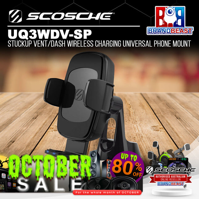 Scosche UQ3WDV-SP StuckUp Vent/Dash Wireless Charging Universal Phone Mount