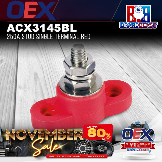 OEX ACX3145BL 250A Stud Single Terminal - Red