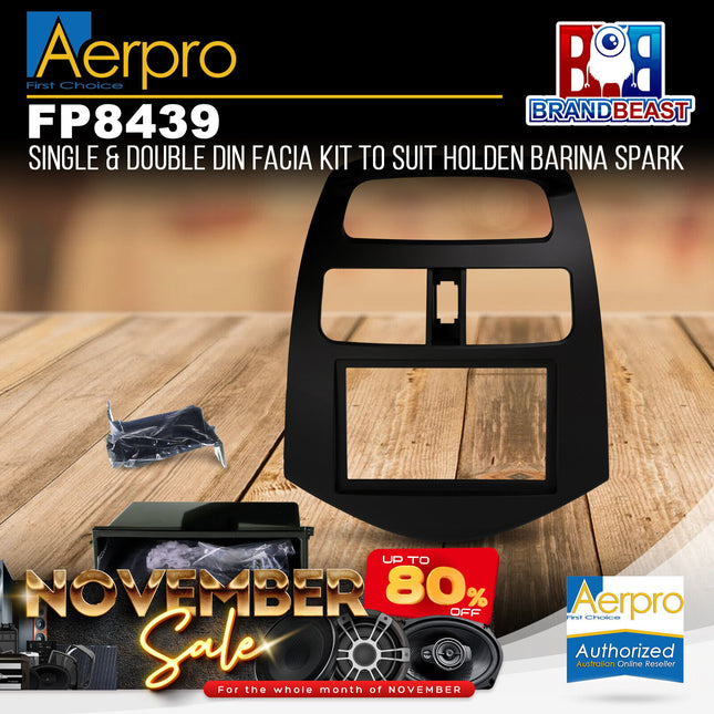 Aerpro FP8439 Single/Double DIN Facia Kit to Suit Holden Barina Spark