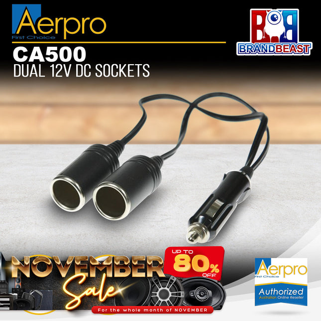 Aerpro CA500 Dual 12V DC Sockets