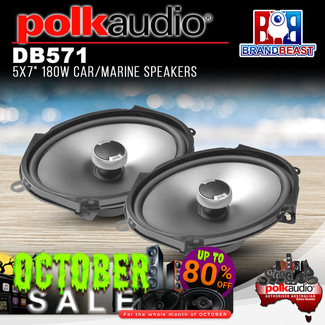 Polk Audio DB571 5x7" 180W Car/Marine Speakers