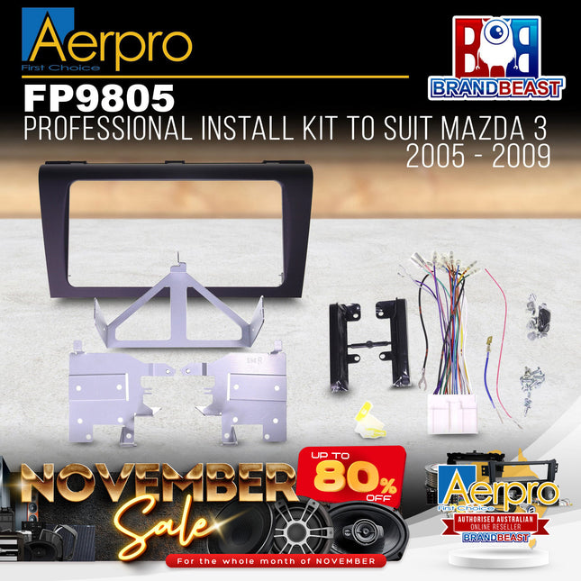 Aerpro FP9805 Kanatechs Professional Install Kit Suit Mazda 3 Axela 2004 - 2009