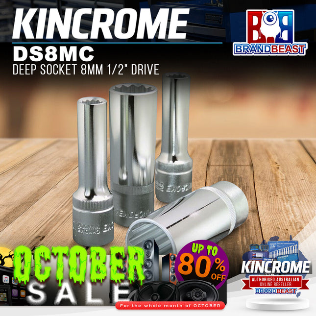 KINCROME DS8MC Deep Socket 8mm 1/2" Drive