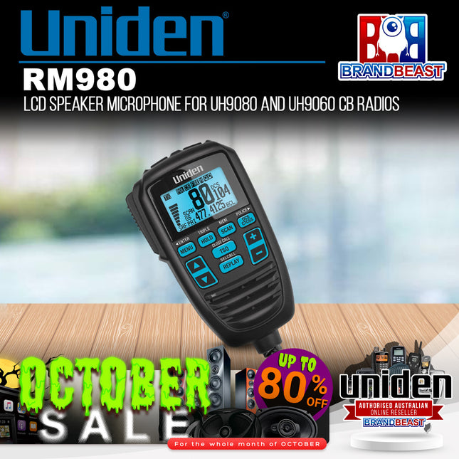 Uniden RM980 LCD Speaker Microphone for UH9080 and UH9060 CB Radios