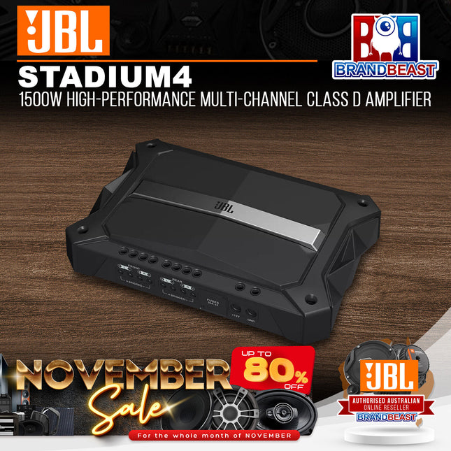 JBL Stadium 4 1500W High-Performance Multi-Channel Class D Amplifier