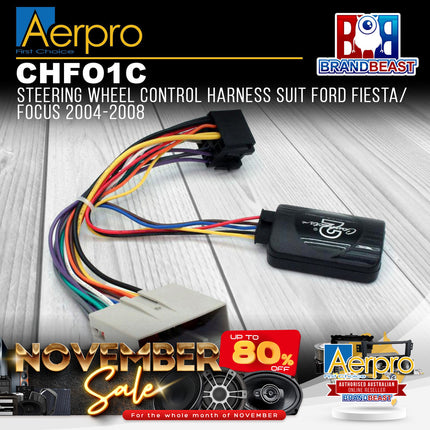 Aerpro CHFO1C Steering Wheel Control Harness Suit Ford Fiesta/Focus 2004-2008