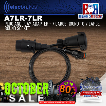 Elecbrakes A 7LR-7LR Plug and Play Adapter - 7 Large Round to 7 Large Round
