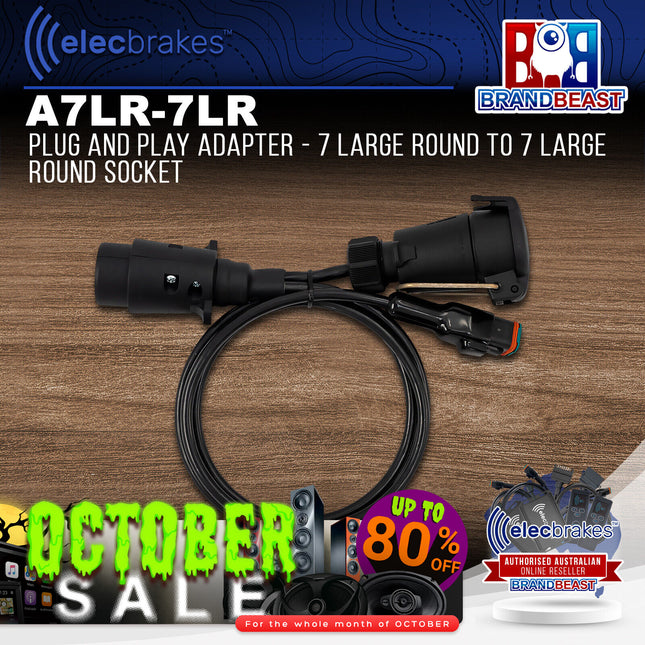 Elecbrakes A 7LR-7LR Plug and Play Adapter - 7 Large Round to 7 Large Round