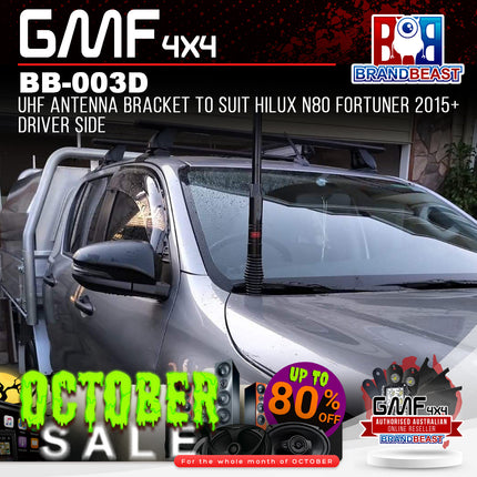 GMF4x4 BB-003D UHF Antenna Bracket Suit Hilux N80 & Fortuner 2015+ - Driver Side