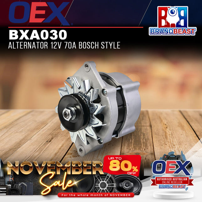 OEX BXA030 Alternator 12V 70A Bosch Style