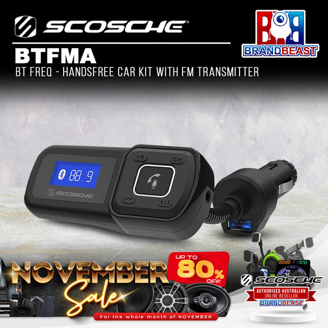 Scosche BTFMA BT Freq - Handsfree Car Kit with FM Transmitter