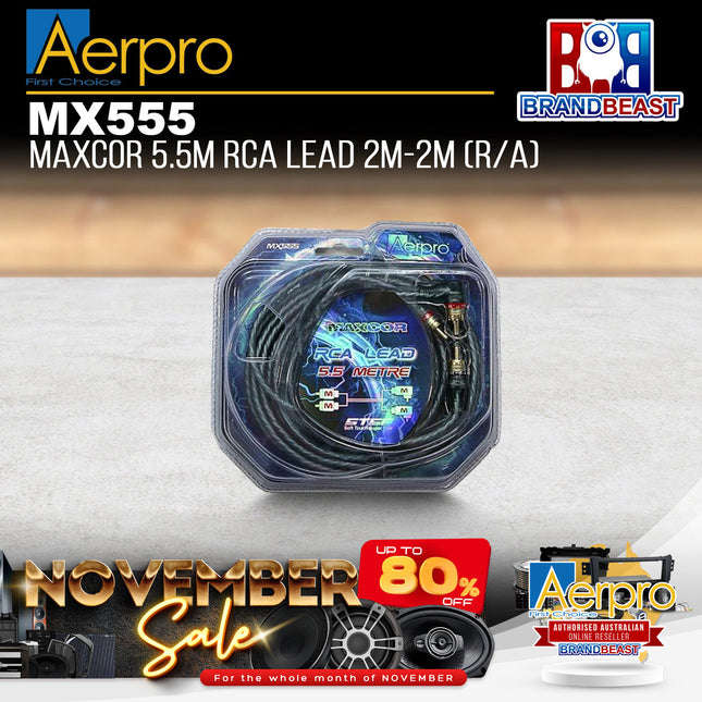 Aerpro MX555 MAXCOR 5.5M RCA Lead 2M-2M (R/A)