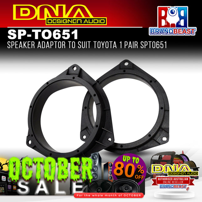 DNA SP-TO651 6.5" 30mm Speaker Adaptors To Suit Toyota (Pair)