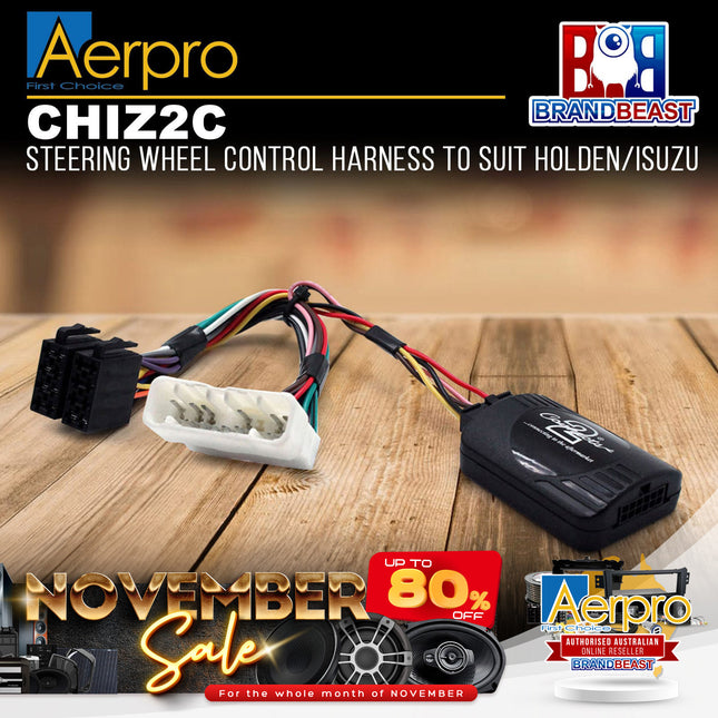 Aerpro CHIZ2C Steering Wheel Control Harness to Suit Holden/Isuzu