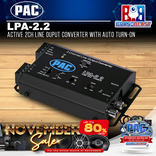 PAC LPA-2.2 Active 2CH Line Ouput Converter With Auto Turn-on