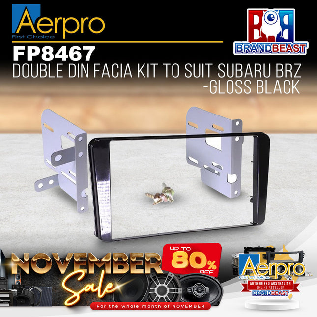 Aerpro FP8467 Double DIN Gloss Black Facia Kit Suit Subaru BRZ 2017 - ON