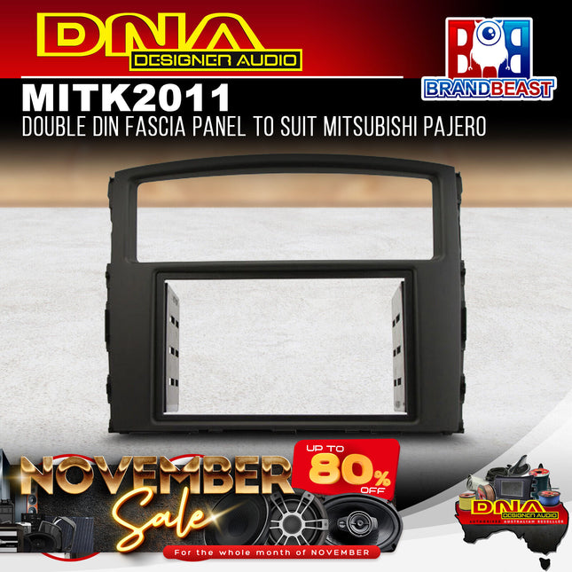 DNA MIT-K2011 Double DIN Fascia Panel To Suit Mitsubishi Pajero