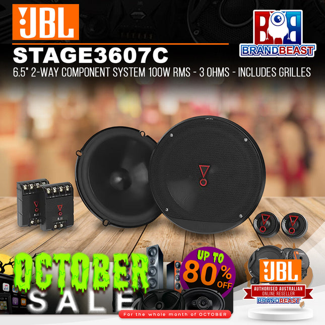 JBL Stage3 607C 6.5" 2-Way Component System 100W RMS - 3 Ohms - Includes Grilles