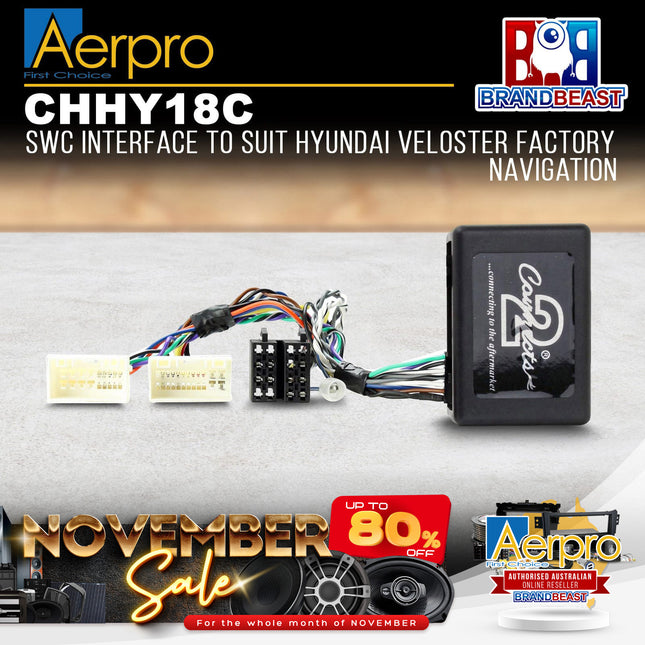 Aerpro CHHY18C Steering Wheel Control Interface Suit Hyundai Veloster OEM 2011