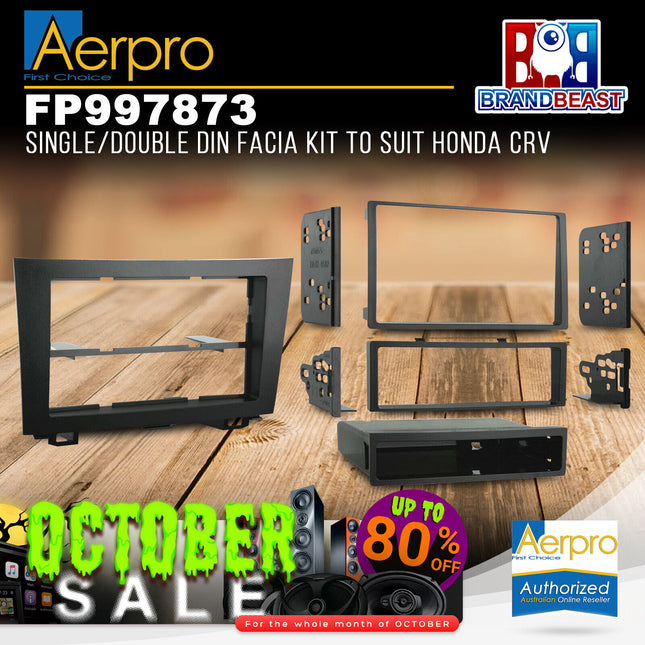 Aerpro FP997873 Single/Double DIN Black Facia Kit Suit Honda CR-V 2007 - 2011