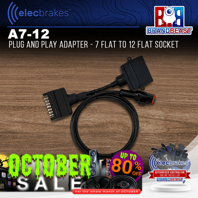 Elecbrakes A 7-12 Plug and Play Adapter - 7 Flat to 12 Flat Socket