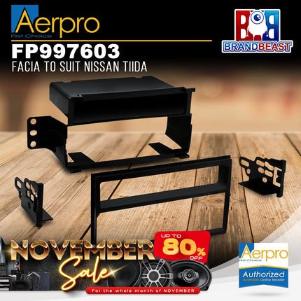 Aerpro FP997603 Single/Double DIN Facia Kit Suit Nissan Tiida CII 2006 - 2013