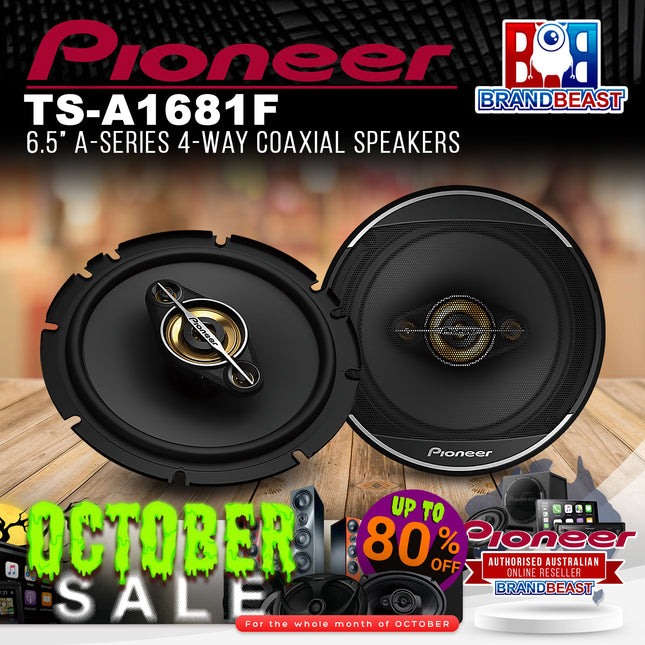 Pioneer TS-A1681F 6.5" A-Series 4-Way Coaxial Speakers