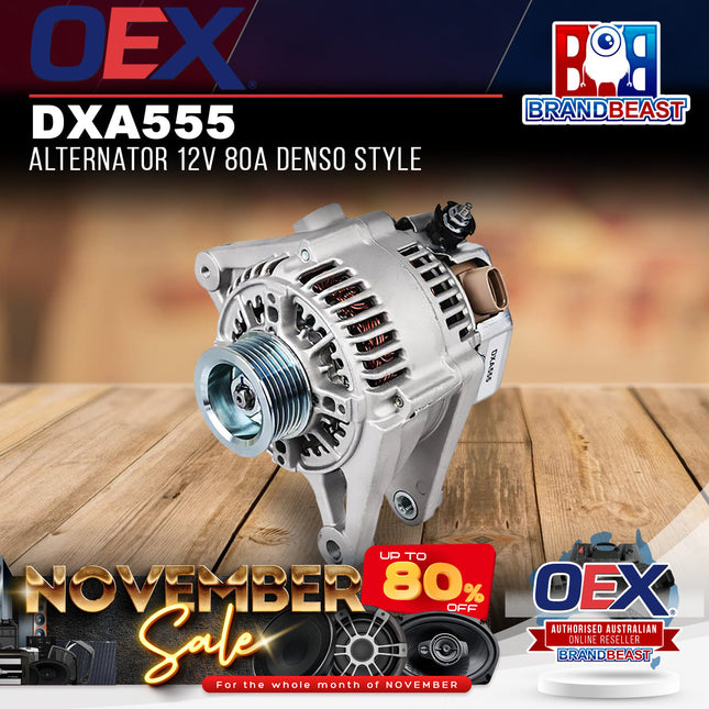 OEX DXA555 Alternator 12V 80A Denso Style